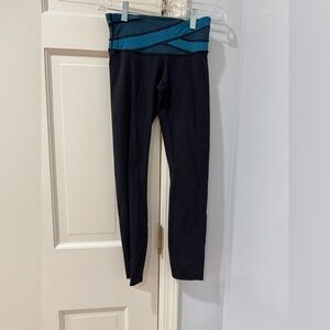 Lululemon sz 2 leggings turquoise band